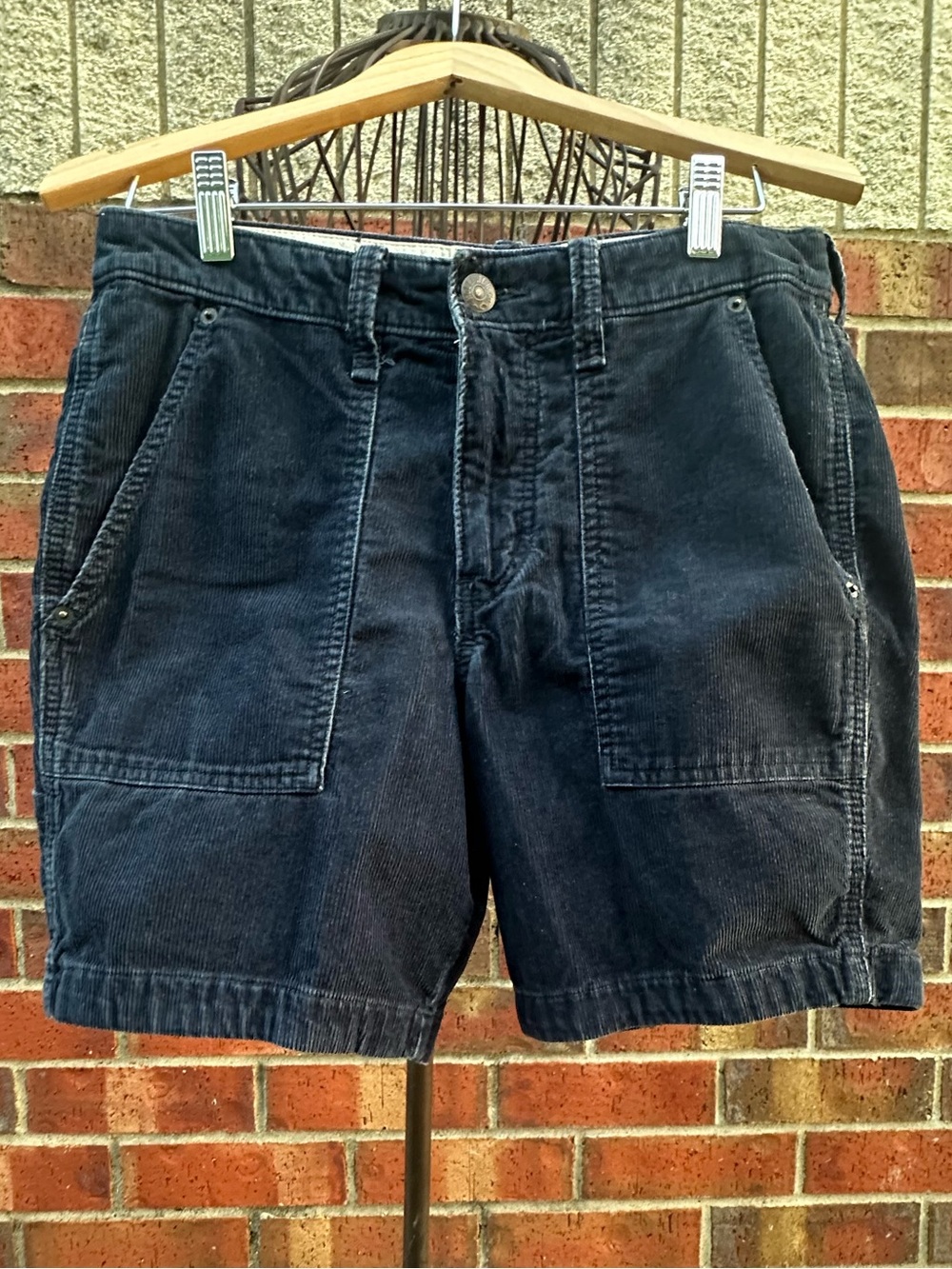 Hollister Beach Prep Fit Corduroy Cargo Shorts Beach Vacation Preppy Casual